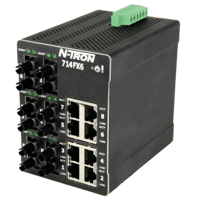 Red Lion Industrial Ethernet Switch, 714FX6